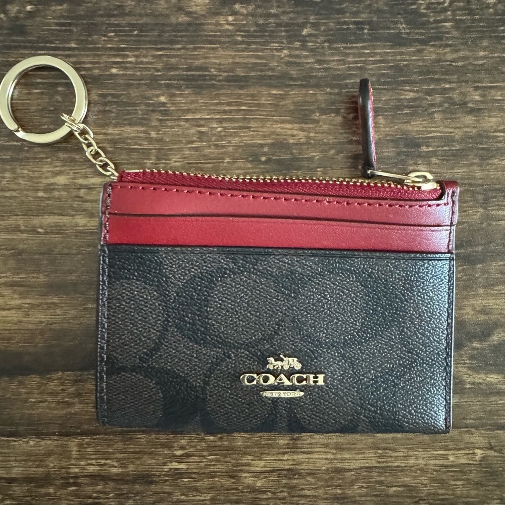 Coach keychain ID holder